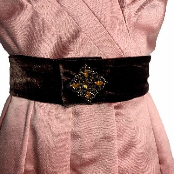 Vintage Pleated Sleeveless Mini Dress 4 Pink - Picture 3 of 8